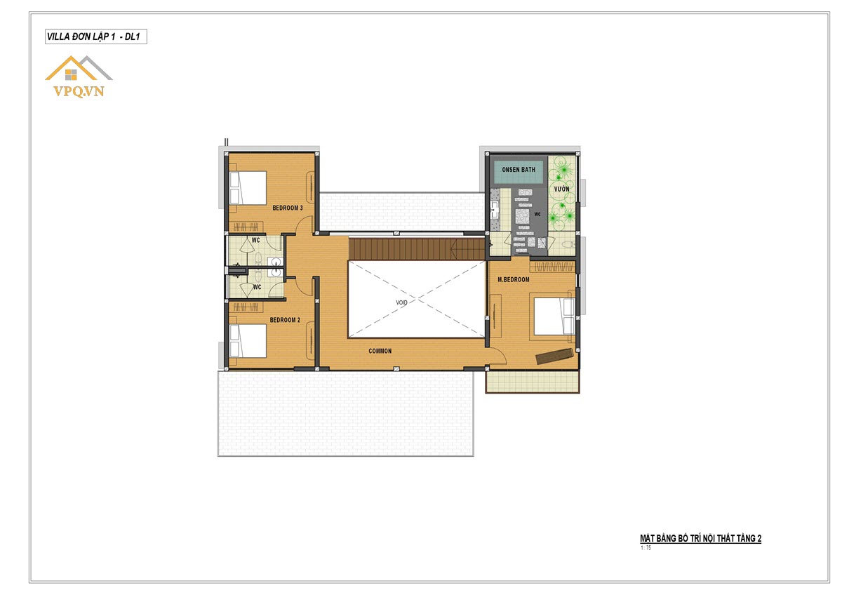 Mặt bằng Biệt thự khoáng nóng Quang Hanh - Đơn lập - T2